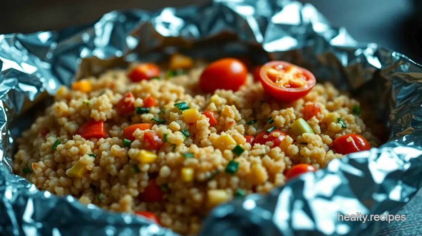 Healthy Camping Recipes: Easy Campfire Quinoa & Veggie Foil Packets Campfire Quinoa & Veggie Foil Packets