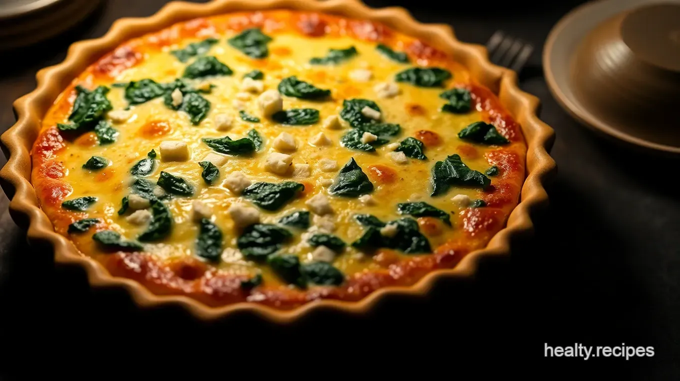Delicious Calcium Rich Recipes: Creamy Spinach & Feta Quiche Creamy Spinach & Feta Quiche