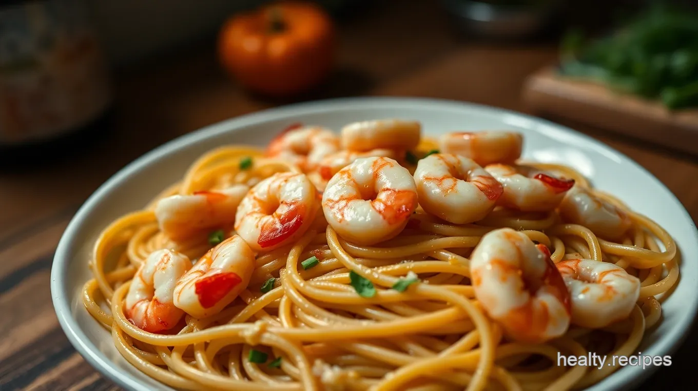 Garlic Butter Small Shrimp Pasta