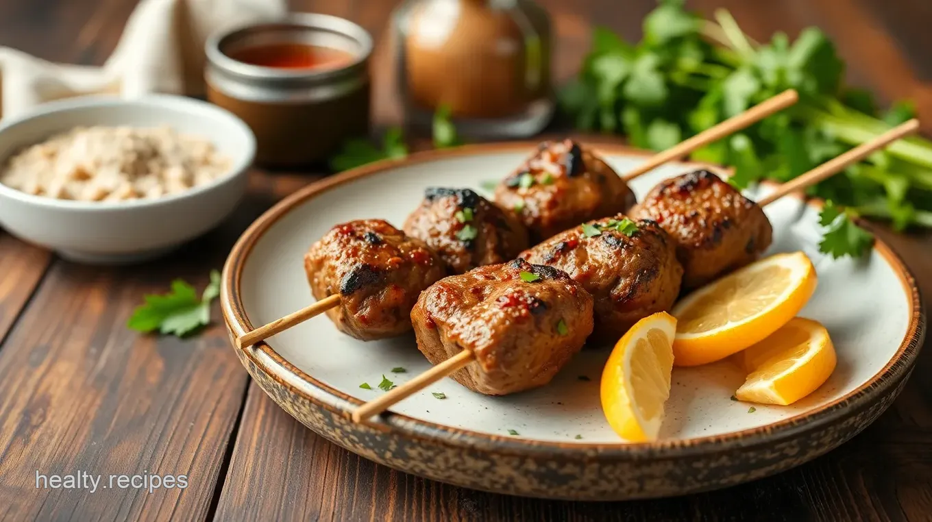 Grilled Ground Lamb Kofta Skewers