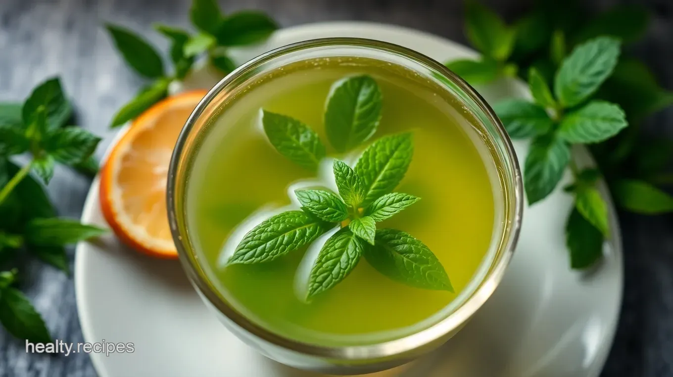 Refreshing Green Tea with Mint Leaves: A Simple Invigorating Brew Invigorating Green Tea with Fresh Mint