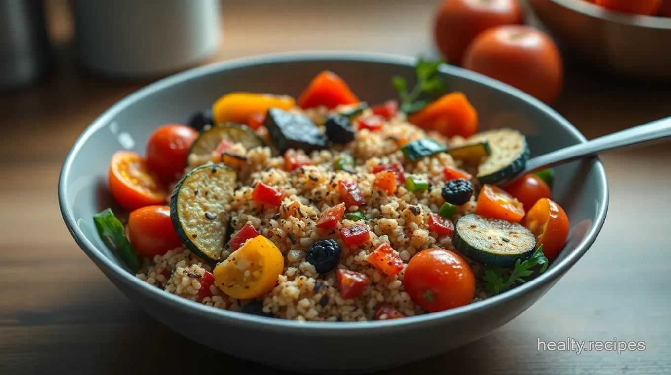 Healthy Recipes for Weight Loss: Savory Quinoa Bowl with Roasted Veggies Savory Quinoa Bowl with Roasted Veggies & Lemon-Tahini Dressing