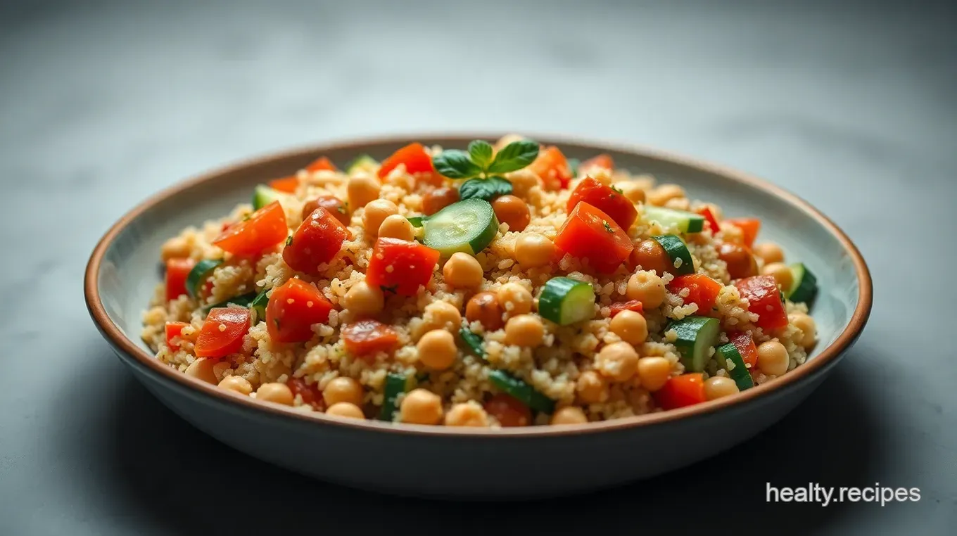 Easy & Delicious Healthy Lunch Ideas: Zesty Quinoa & Chickpea Salad Zesty Quinoa & Chickpea Salad with Lemon-Tahini Dressing