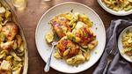 Golden Chicken Thighs with Artichokes