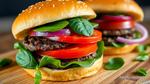 Grilled Black Angus Burgers with Fresh Toppings