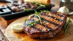 Grilled New York Steak with Garlic & Herbs