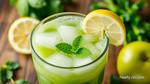 Juicing Green Apple Minty Refreshing Drink