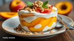 Layered Peach Delight with Greek Yogurt