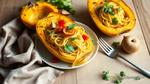 Roasted Spaghetti Squash with Fresh Veggies