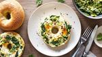 Spinach and Artichoke Egg Bagels