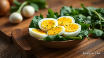 Boiled Egg Artichoke Spinach Salad Prep