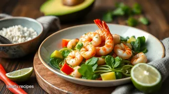 Sautéed Shrimp Avocado Salad 30 Min