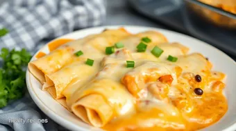 Bake Creamy Chicken Enchiladas in 50 Min recipe card