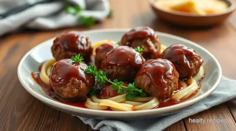 Baked Meatballs with Irresistible Glaze