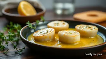 Baked Sea Scallops in Garlic Butter Sauce