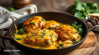 Skillet Cheesy Chicken with Spinach Delight