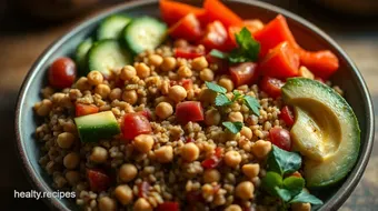 Chickpea & Quinoa Buddha Bowl: Easy High Protein Vegan Meals recipe card