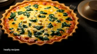Delicious Calcium Rich Recipes: Creamy Spinach & Feta Quiche recipe card