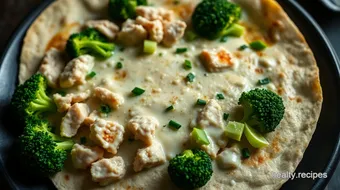 Easy: Creamy White Chicken Quesadilla with Broccoli Your Family Will Love recipe card