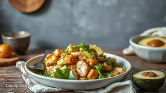 Sautéed Chicken Salad with Creamy Avocado