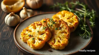 Roasted Cauliflower Steaks with Garlic