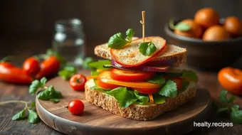 Toast Veggies Delightful Healthy Sandwich