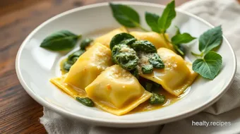 Boiled Spinach Ravioli - Quick & Delicious