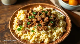 Sautéed Ground Beef with Cauliflower Rice