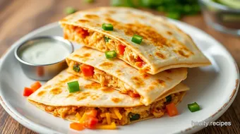 Fried Chicken Quesadillas - Quick & Cheesy recipe card