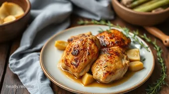 Sear Golden Chicken Thighs with Artichokes