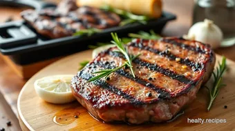 Grilled New York Steak with Garlic & Herbs