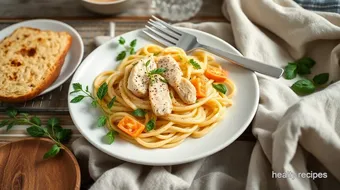 Fettuccine Chicken Healthy Dish in 40 Mins