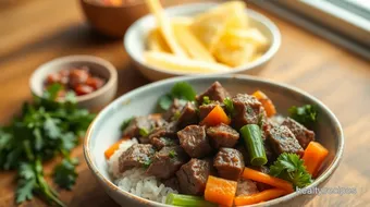 Sauteed Beef Bowl with Fresh Vegetables