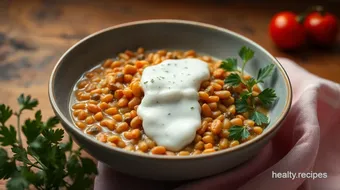 Simmered Lentils in Creamy Coconut Flavor