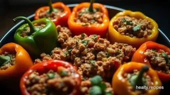 Easy Mediterranean Stuffed Bell Peppers Without Rice: A Lighter Favorite recipe card