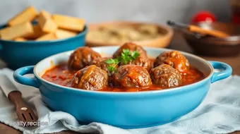 Oven-Baked Beef Meatballs in Savory Sauce