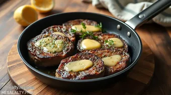 Pan-Seared Ribeye Steaks with Garlic Butter