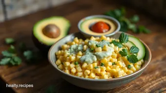 Savoring Corn Salad with Creamy Avocado