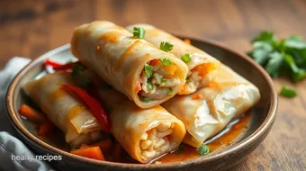 Sautéed Tofu Spring Rolls with Fresh Veggies