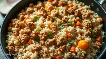 Easy & Savory Ground Turkey and Rice Skillet: A Family Favorite recipe card