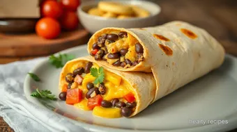 Scrambled Eggs Black Bean Burrito Delight