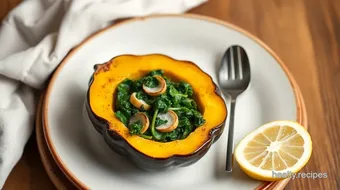 Bake Acorn Squash Stuffed with Spinach