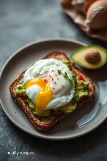 Avocado Toast with Poached Egg presentation