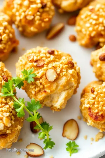 Almond-Crusted Asian Chicken Bites with Dipping Sauce presentation