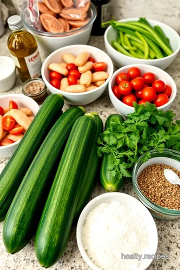 Pesto Langostino Zucchini Boats ingredients