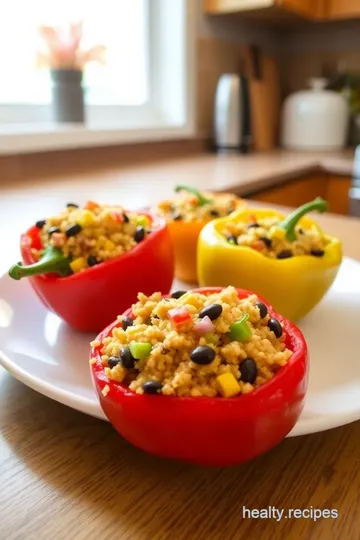 Quinoa-Stuffed Bell Peppers with Avocado & Black Beans steps