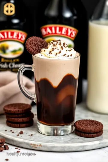 Baileys Irish Cream Chocolate Wafer Drink presentation