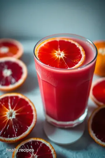 Bright & Zesty Blood Orange Juice presentation