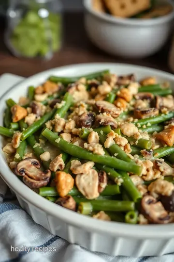 Classic Green Bean Casserole: A Comfort Food Favorite presentation