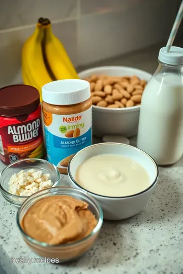 Creamy Almond Butter Protein Shake ingredients